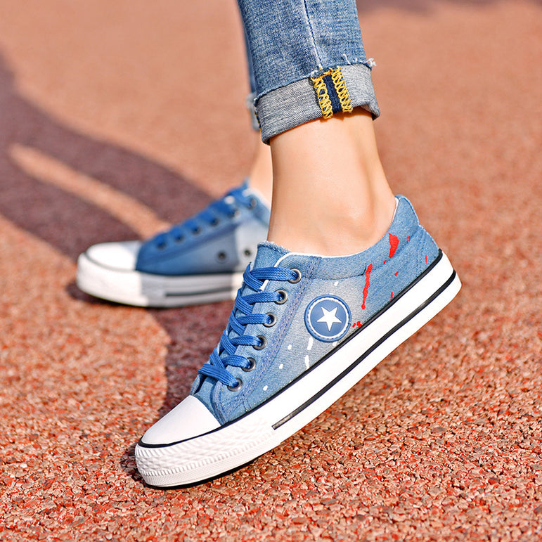 Fashion Women Denim Casual Sneakers