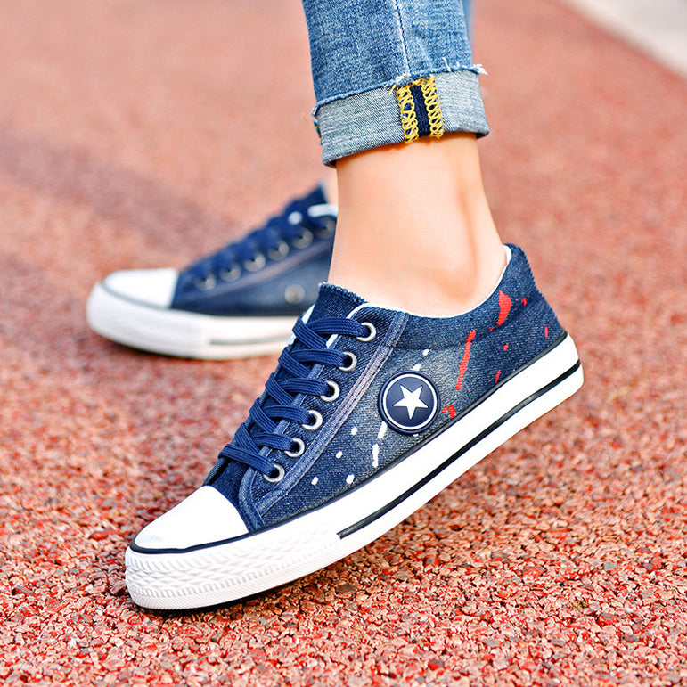 Fashion Women Denim Casual Sneakers