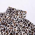 Leopard Print Female Long Sleeve Gloves Dresses