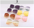 Cute Pearls Half Round Gradient Sunglasses