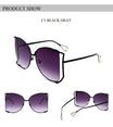 Cute Pearls Half Round Gradient Sunglasses