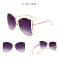 Cute Pearls Half Round Gradient Sunglasses