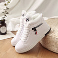 Women Ankle Warm PU Plush Winter Sneakers