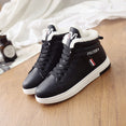 Women Ankle Warm PU Plush Winter Sneakers