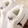 Women Ankle Warm PU Plush Winter Sneakers