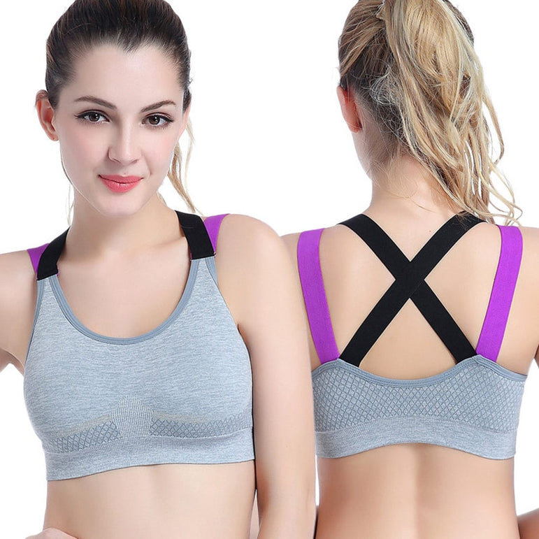 Fitness Women Push Up Cross Straps Yoga Bra