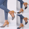 Square Ladies Platform Round Toe Shoes