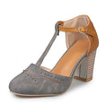 Square Ladies Platform Round Toe Shoes