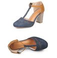 Square Ladies Platform Round Toe Shoes