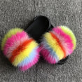 Hot Fur Women Fox Home Fluffy Sliders