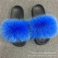 Hot Fur Women Fox Home Fluffy Sliders