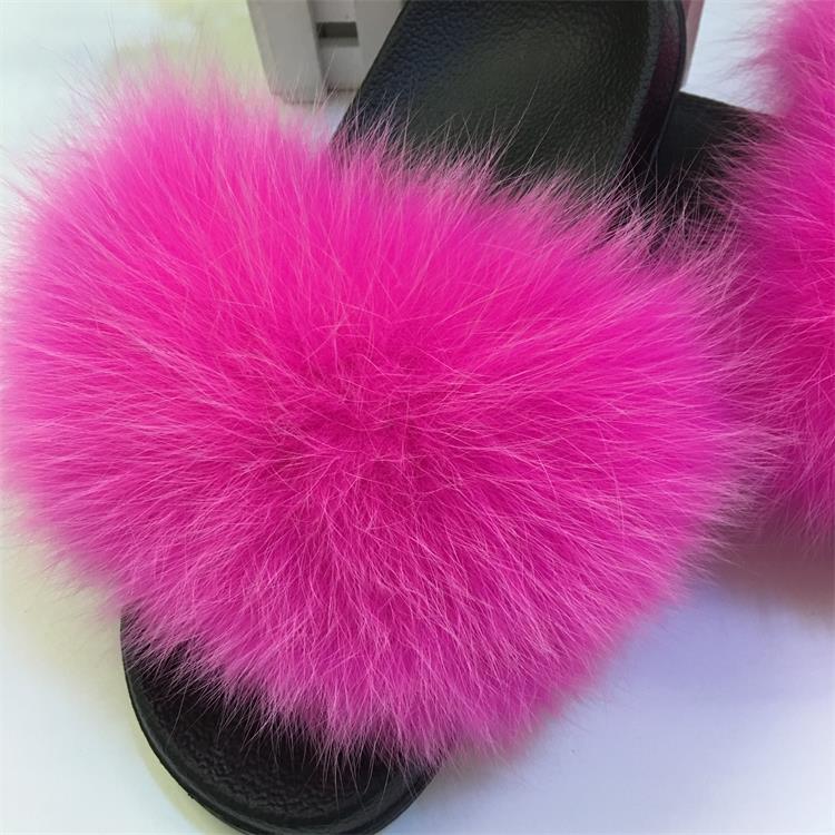 Hot Fur Women Fox Home Fluffy Sliders