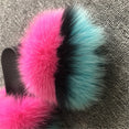 Hot Fur Women Fox Home Fluffy Sliders