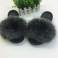 Hot Fur Women Fox Home Fluffy Sliders