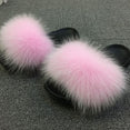 Hot Fur Women Fox Home Fluffy Sliders