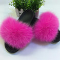 Hot Fur Women Fox Home Fluffy Sliders