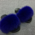 Hot Fur Women Fox Home Fluffy Sliders