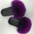 Hot Fur Women Fox Home Fluffy Sliders