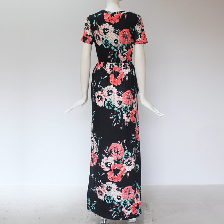 Women Long Maxi Floral Print Boho Dress