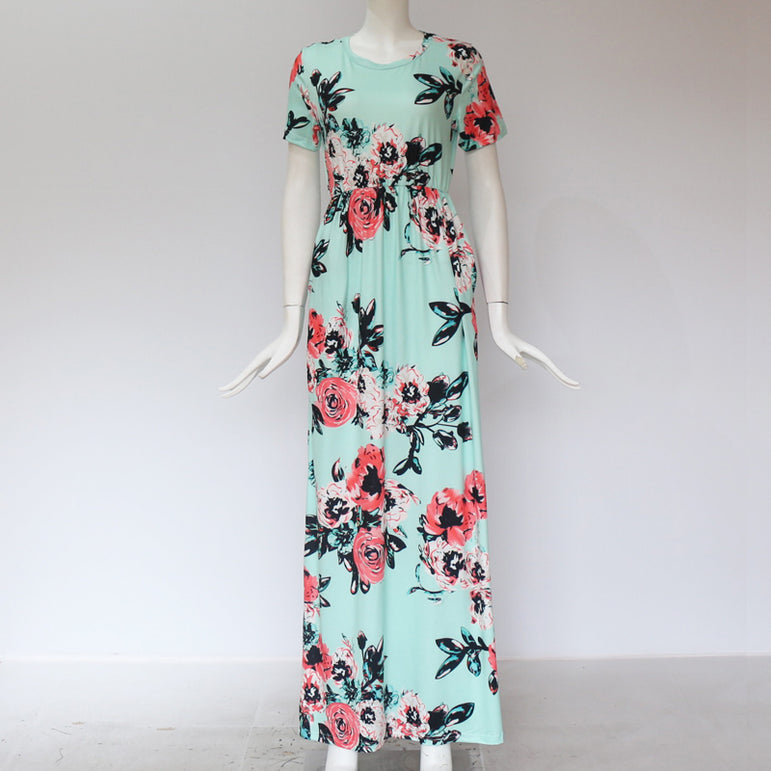 Women Long Maxi Floral Print Boho Dress