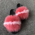 Cute Plush Fox Hair Fluffy Slippers