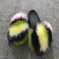 Cute Plush Fox Hair Fluffy Slippers