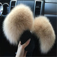 Cute Plush Fox Hair Fluffy Slippers