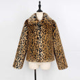 Leopard Faux Fur Coat Women Jacket