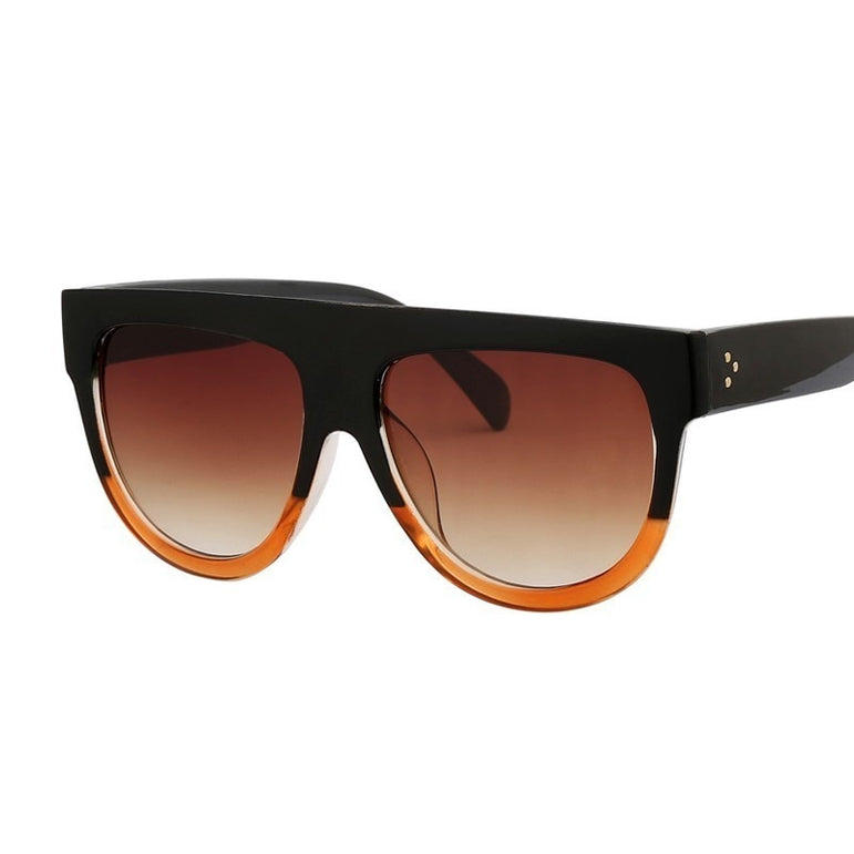 Oversized Retro Shield Shape Sunglasses