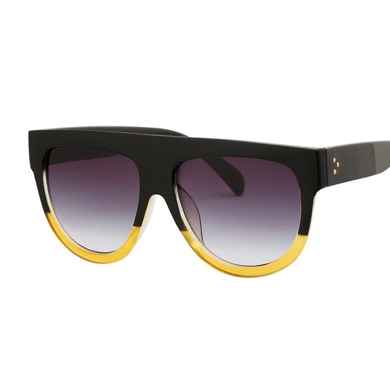 Oversized Retro Shield Shape Sunglasses