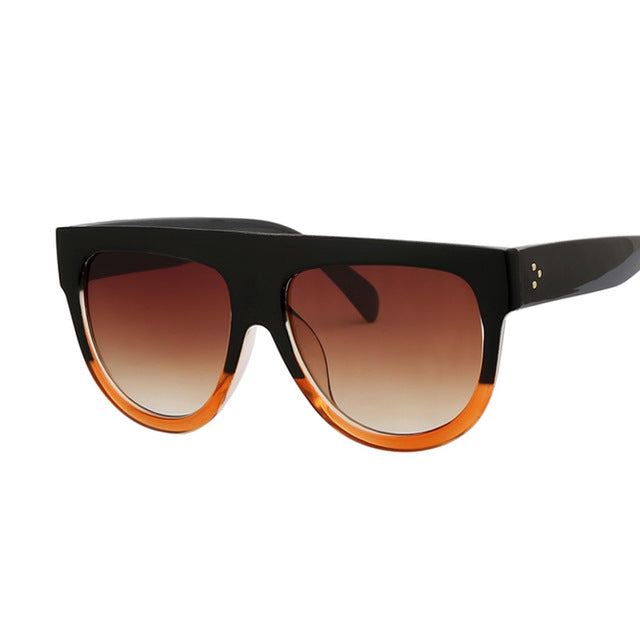 Oversized Retro Shield Shape Sunglasses