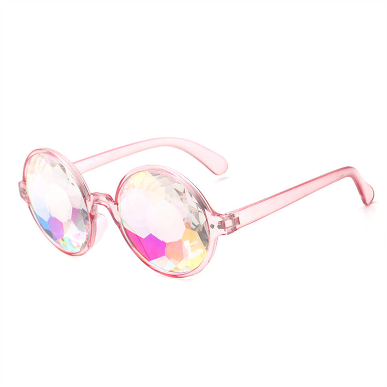 Round Kaleidoscope Glasses Rave Festival Sunglasses