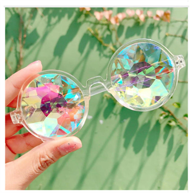 Round Kaleidoscope Glasses Rave Festival Sunglasses