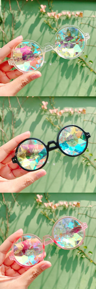 Round Kaleidoscope Glasses Rave Festival Sunglasses