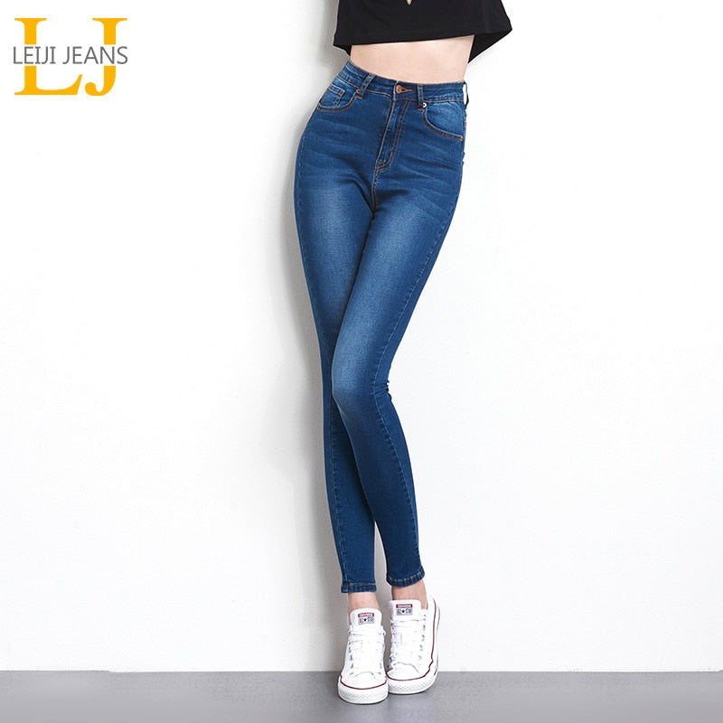 High Waist Jeans Woman High Elastic Pencil Pants