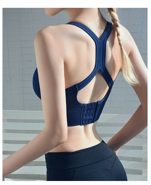 Sexy Sports Bra Solid Back Yoga Push Up