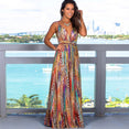 Tropical Jungle Leaf Boho Long Dress