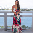 Tropical Jungle Leaf Boho Long Dress