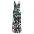 Tropical Jungle Leaf Boho Long Dress