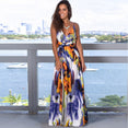 Tropical Jungle Leaf Boho Long Dress