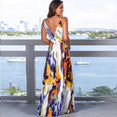 Tropical Jungle Leaf Boho Long Dress