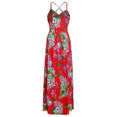 Tropical Jungle Leaf Boho Long Dress