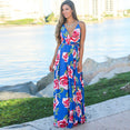 Tropical Jungle Leaf Boho Long Dress