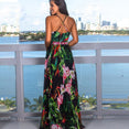 Tropical Jungle Leaf Boho Long Dress