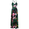 Tropical Jungle Leaf Boho Long Dress