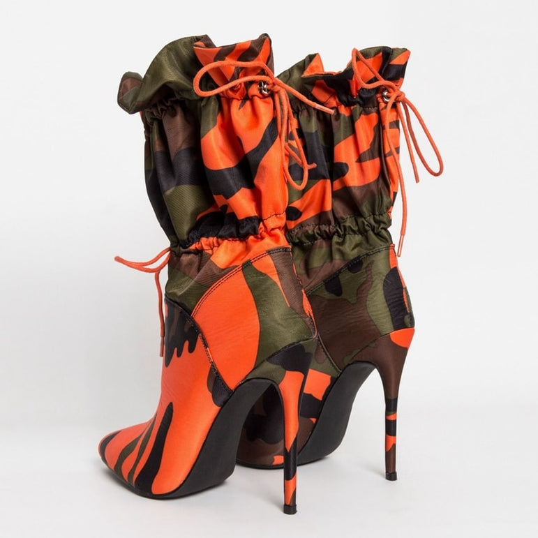 Stilettos Fashion Camouflage Ankle Boots