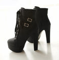 Cute Platform High Heels Female Lace Up Boot