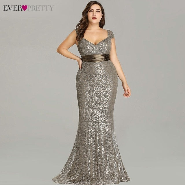 Elegant Mermaid Lace Sleeveless Party Dress