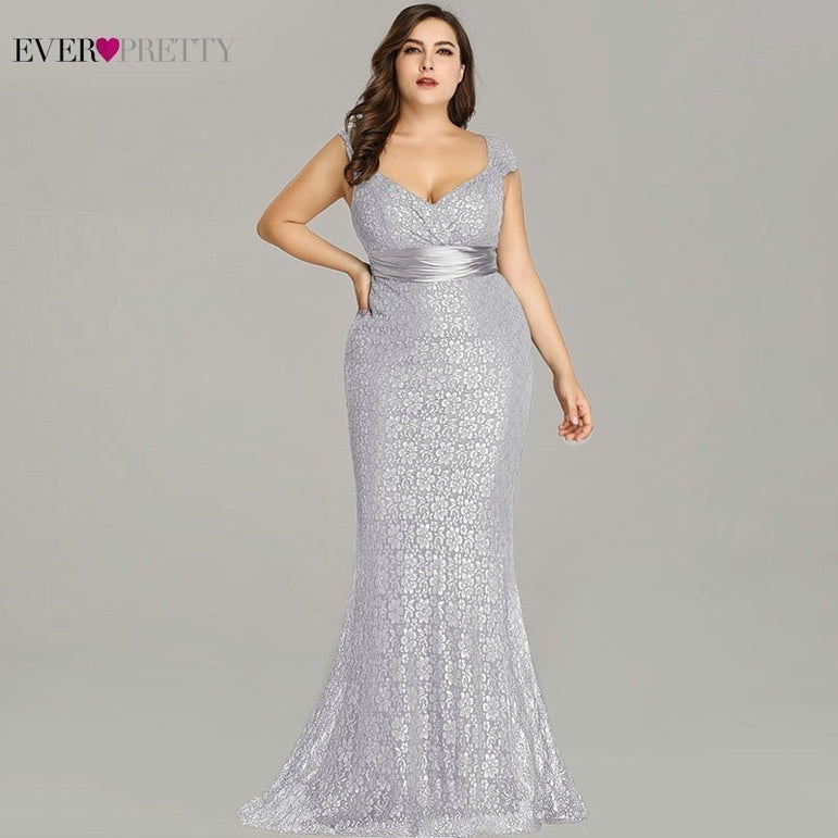 Elegant Mermaid Lace Sleeveless Party Dress