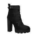 Thick Heel Platform Ladies Worker Boots